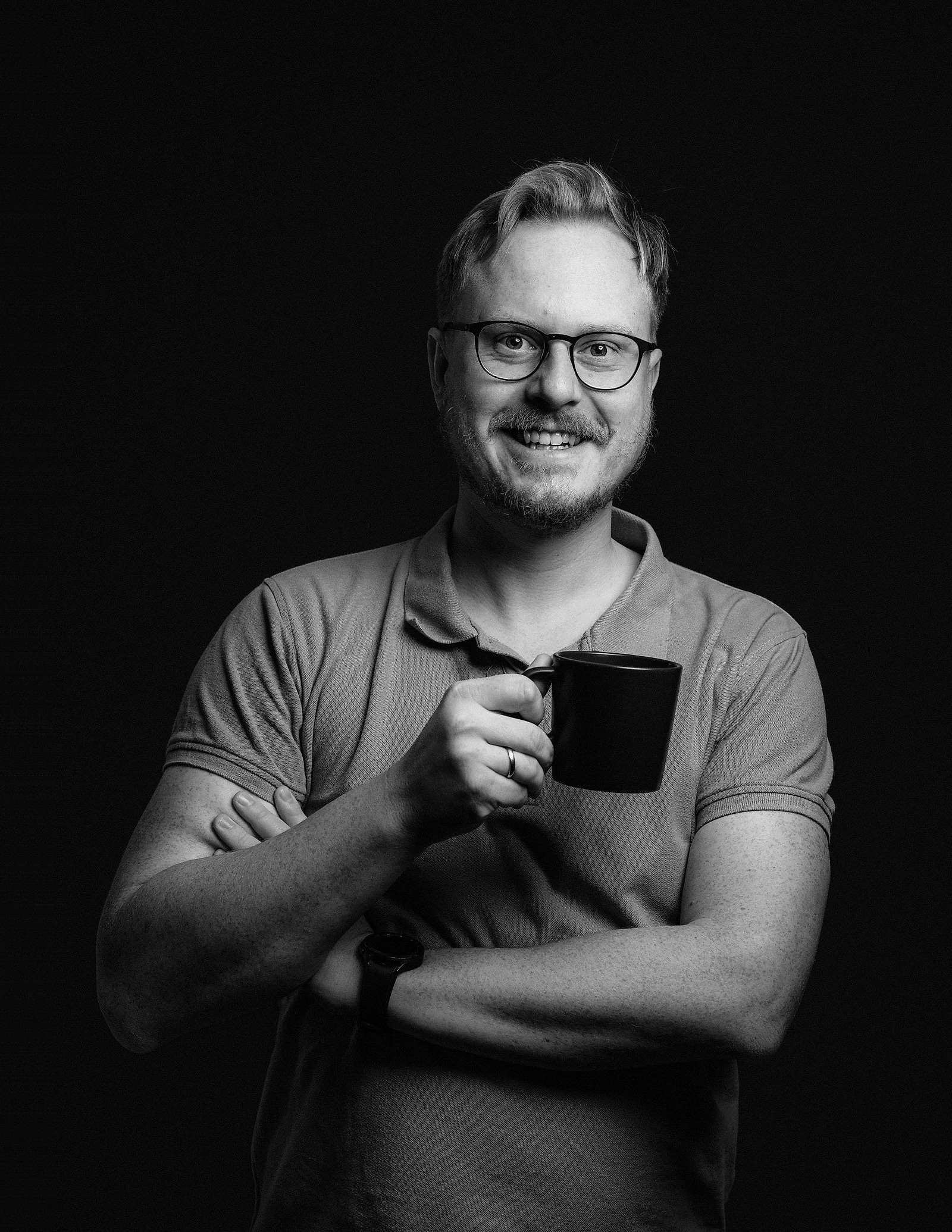 Černobílý editorial portrét Jana Vytřísala